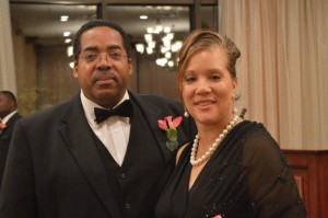 Pastor Daniels and husband dressed to the Nines.